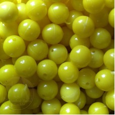 6mm  Yellow Coloured Plastic Beads Qty 100 per pack